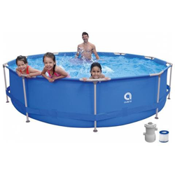 Piscina Fuoriterra Rotonda 360 x 76 cm Struttura Steelsuper con Pompa Filtro e Cartuccia Filtro en oferta