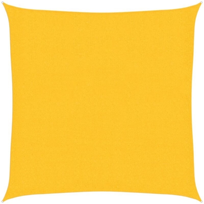 Vela Parasole 160 g/m² Gialla 3x3 m in HDPE - Giallo - Vidaxl
