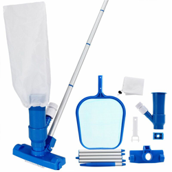 Set 3pz. per la pulizia della piscina asta contenitore di raccolta aspiratore per fondo piscina características