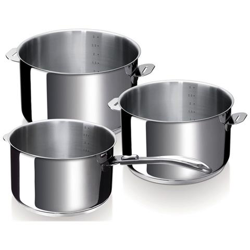 Serie Di 3 Pentole Inox 16/18/20 Cm + 1 Manico - 12326974 en oferta