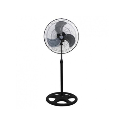 Tradeshop - VENTILATORE A PIANTANA 3 PALE IN ALLUMINIO OSCILLANTE DIAMETRO 45 CM BASE TONDA