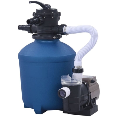 Pompa con Filtro a Sabbia con Timer 530 W 10980 L/h - Blu - Vidaxl