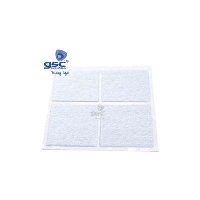Set 4 adesivi quadrati in feltro 44x38mm bianco GSC 003802768