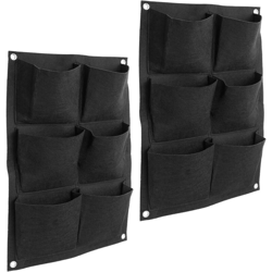 Giardino verticale per pareti in feltro per la crescita delle piante 35x50cm cm con 6 tasche 2-pack - Primematik precio
