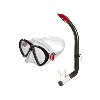 Set Maschera Con Boccaio Per Immersioni Snorkeling Sub Mare Piscina Vari Colori