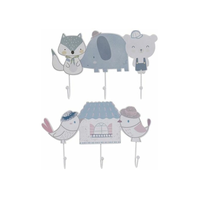 Appendiabiti da parete Per bambini Metallo Legno MDF - Dkd Home Decor