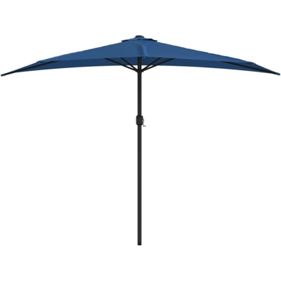 Ombrellone Balcone Palo in Alluminio Blu 300x150x253cm a Metà - Blu - Vidaxl