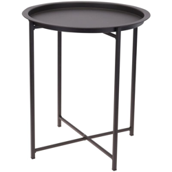 Pro Garden - ProGarden Tavolo Rotondo 46,2x52,5 cm Grigio Scuro Opaco - Grigio en oferta