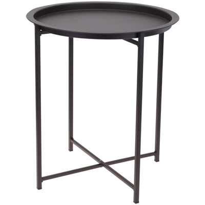 Pro Garden - ProGarden Tavolo Rotondo 46,2x52,5 cm Grigio Scuro Opaco - Grigio