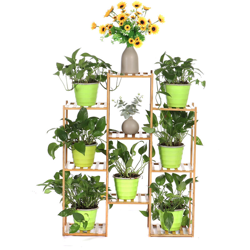 Insma - Mensola per fiori in legno Portafiori Vaso per fiori Fiori Piante Scala 100 x 83 x 25 cm en oferta
