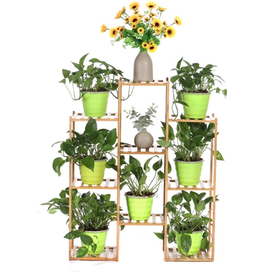 Insma - Mensola per fiori in legno Portafiori Vaso per fiori Fiori Piante Scala 100 x 83 x 25 cm
