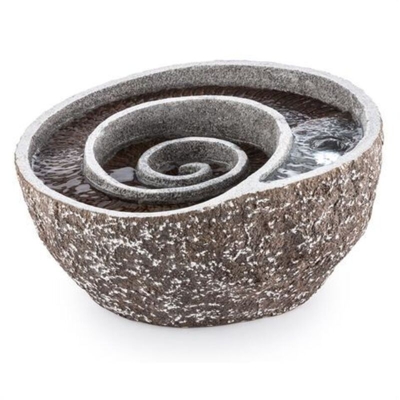 Fontana Da Giardino Spiro LED 47x41x23,5 cm con pompa Effetto Pietra Naturale