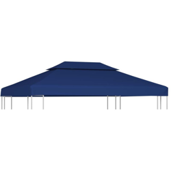 vidaXL Copertura Superiore per Gazebo a 2 Strati 310 g/m² 4x3 m Blu - Blu precio