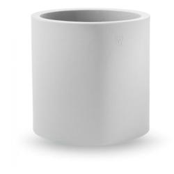 Vaso cilindro in resina 'Cosmos' 55 cm. Bianco en oferta