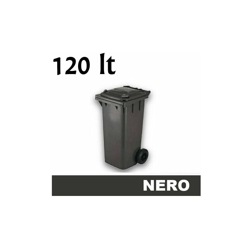 Grecoshop - Cassonetto/Pattumiera/Contenitore/Bidone per raccolta rifiuti uso esterno 120lt Nero en oferta
