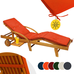 Detex Coprisdraio simil-lino fascia di sostegno 4 sezioni coprisedia sdraio imbottitura cuscino sdraie Arancione características