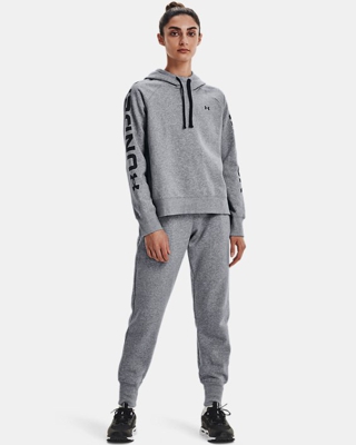Felpa con cappuccio UA Rival Fleece Colorblock da donna