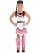 Costume da indiana bianco e rosa per bambina