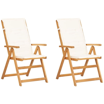 Asupermall - Sedie Reclinabili da Giardino 2 pz Legno Massello d'Acacia