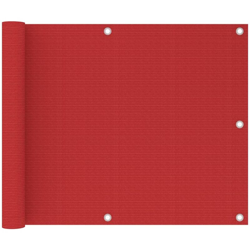 Paravento da Balcone Rosso 75x600 cm in HDPE - Rosso - Vidaxl en oferta