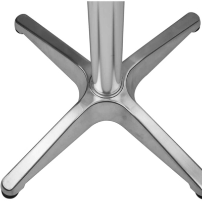 Tavolo Bar Quadrato Fisso A Colonna In Acciaio E Alluminio Waterproof 70 X 70 Per Esterno Portico Ristorante Gelateria Hotel