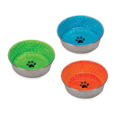 Ciotola in acciaio con bordo in gomma e finitura in ceramica Imac: 1,9 L