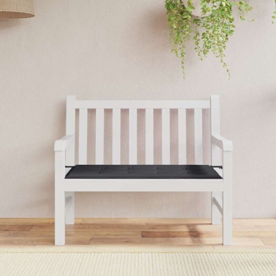 vidaXL Cuscino per Panca da Giardino Nero 120x50x4 cm - Nero