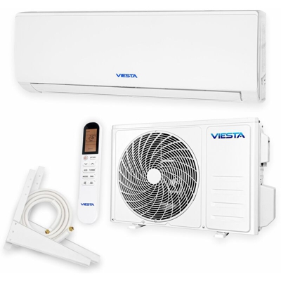 VIESTA 09SM Condizionatore d'aria split set completo con titanio oro 9000 BTU 2,6kW R32 A++ WiFi Ready incl. telecomando 2x 5m cavo di rame accessori