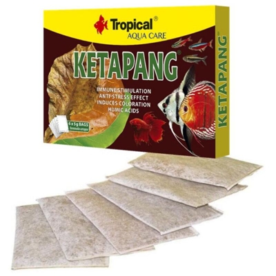 KETAPANG Foglie di Terminalia - Prodotto Naturale Multiuso per acquario di acqua dolce - 5 Bustine da 5gr - Tropical