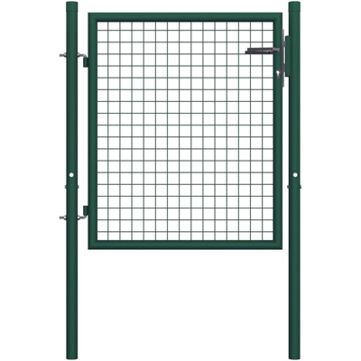 Cancello per Recinzione in Acciaio 100x75 cm Verde
