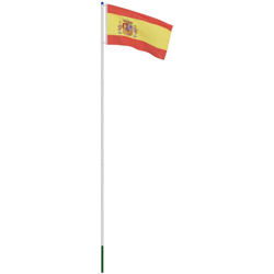 Bandiera con Pennone in Alluminio 6 m della Spagna - Vidaxl características