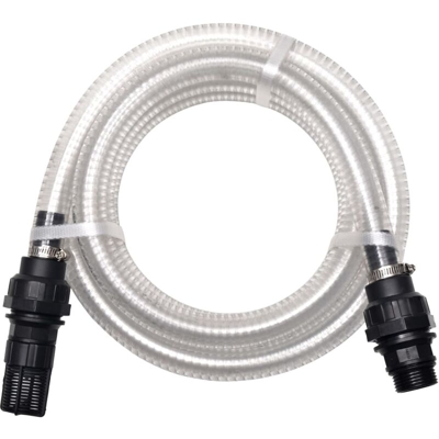 YOUTHUP Tubo di Aspirazione con Connettori 4 m 22 mm Bianco - Bianco
