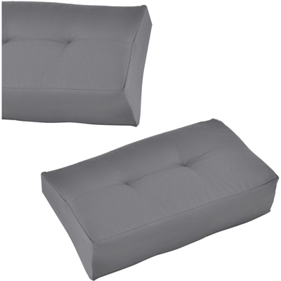 [en.casa] - 1x cuscino angolare per divano palette euro [grigio chiaro] cuscino per palette per fuori e dentro