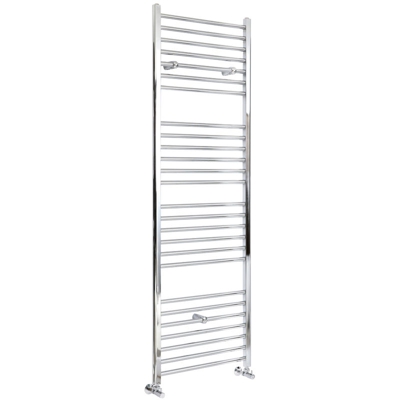 Hudson Reed Kent Scaldasalviette Piatto di Design Verticale - Termoarredo Bagno ad Acqua Calda - Acciaio Cromato - 600W - 1800 x 500mm