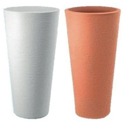 Vaso Vasi Resina Tondo Alto Moderno Ø 40Xh 78 Cm In Resina Cache-Pot 50681V Bianco (50682) características