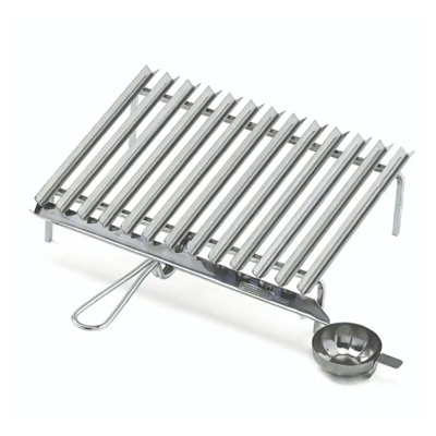 Griglia con recupero grassi Ompagrill acciaio inox -35x40 cm - -
