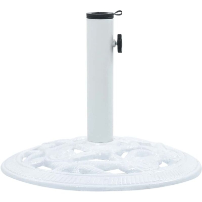 Base Ombrellone 9 kg 40 cm in Ghisa Bianca - Bianco - Vidaxl