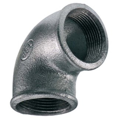 Gomito zincato femmina femmina 1/2' per idraulica