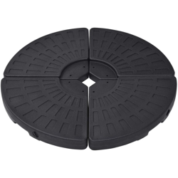 Base per Ombrellone a Forma di Ventaglio 4 pz Nero - Nero - Youthup características