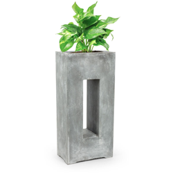 Airflor Vaso 45 x 100 x 27 cm Vetroresina In-/Outdoor grigio chiaro precio