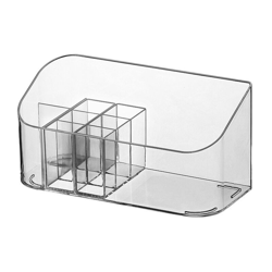 Organizer per trucco Scatola portaoggetti cosmetica Organizer da tavolo trasparente per rossetto, fondotinta, smalto per unghie, cosmetici, gioielli precio
