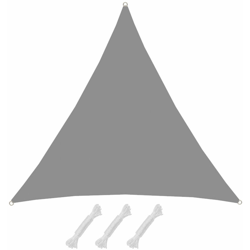 Amanka - UPF50+ Tenda da sole UV 3x3x3 Triangolo Poliestere Idrorepellente Vela grigio en oferta