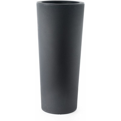 Vaso cilindro Schio Cono Essential in resina da giardino per fiori e piante. -145 cm / Antracite