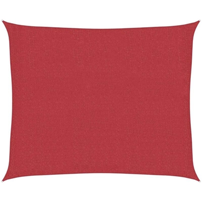 Vela Parasole 160 g/m² Rossa 2,5x3 m in HDPE - Rosso - Vidaxl