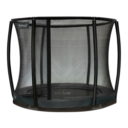 Etan - SOLO TRAMPOLINO Tappeto elastico interrato rotondo Deluxe 244cm - grigio. Rete extra forte e bordo con doppia imbottitura características