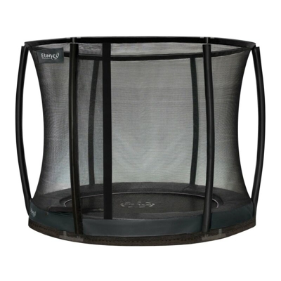 Etan - SOLO TRAMPOLINO Tappeto elastico interrato rotondo Deluxe 244cm - grigio. Rete extra forte e bordo con doppia imbottitura