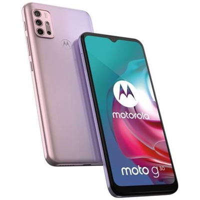 Moto G30 128 GB Dual Sim Display 6.5'' HD+ Slot Micro SD Fotocamera 64 Mpx Android Europa Pastel