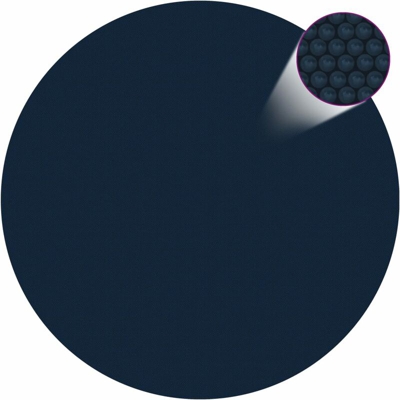 Pellicola Galleggiante Solare PE per Piscina 381 cm Nero e Blu - Nero - Youthup
