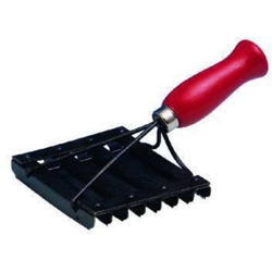 Striglia Metallo Con Manico Legno Dentato Uniforme Conf. 6 Pz características