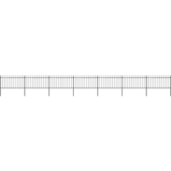 Recinzione da Giardino Punta a Lancia 11,9x1 m Acciaio Nera - Nero - Youthup características